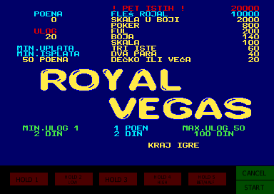Royal Vegas Joker Card (slow deal) Title Screen